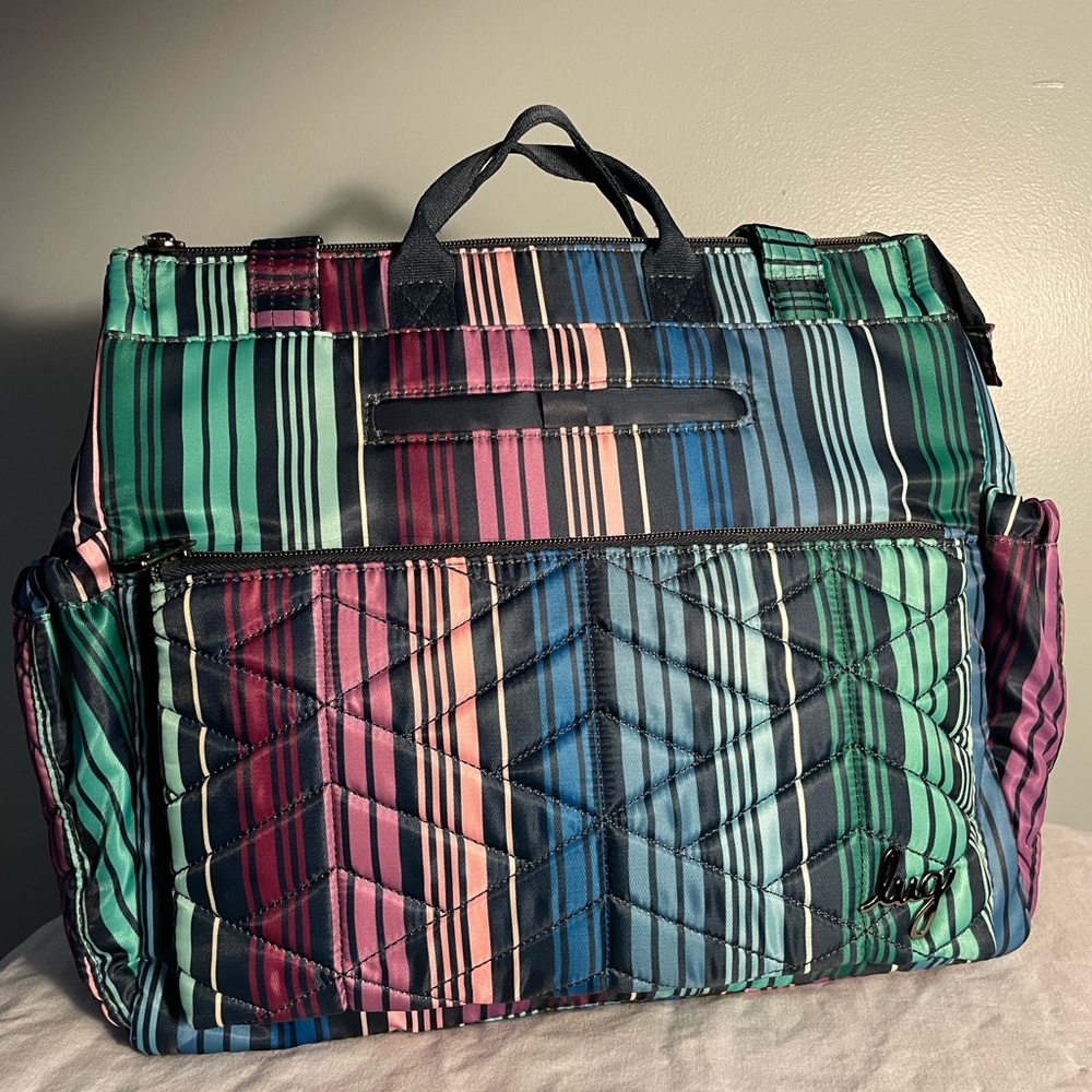 New LUG Soprano shoulder tote in Love Stripe Milton